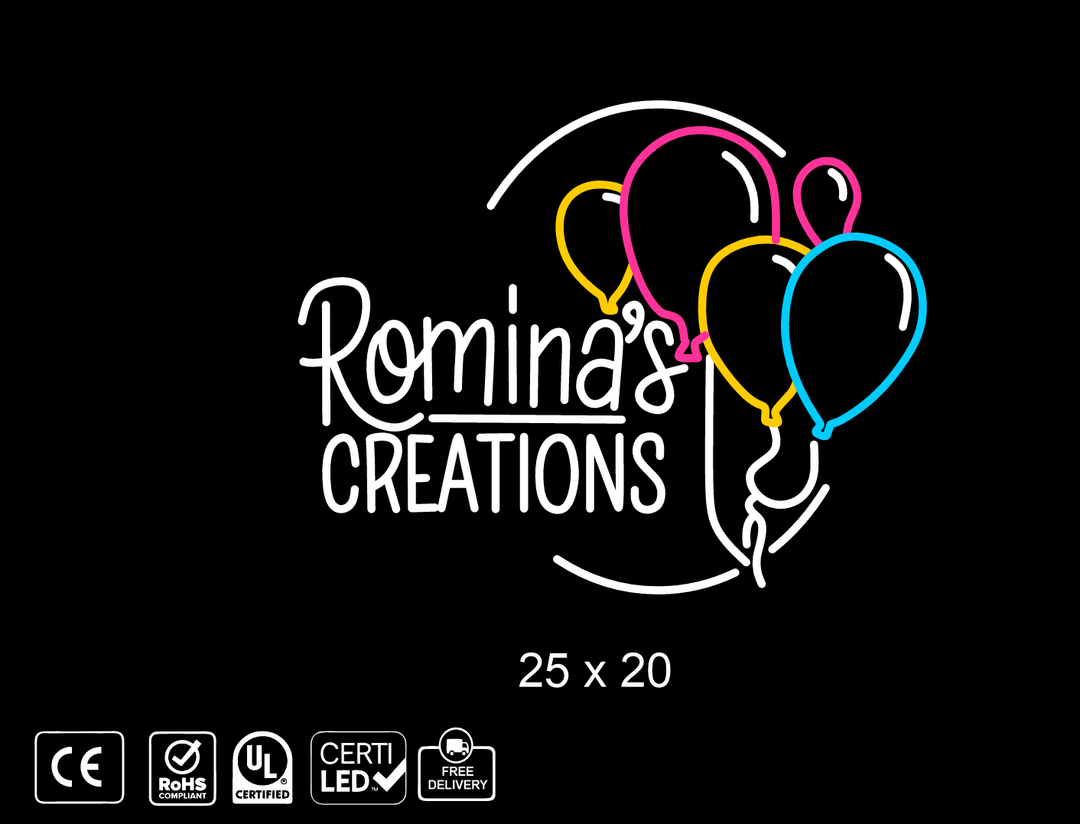 Custom Neon sign for Romina Anna Silvia