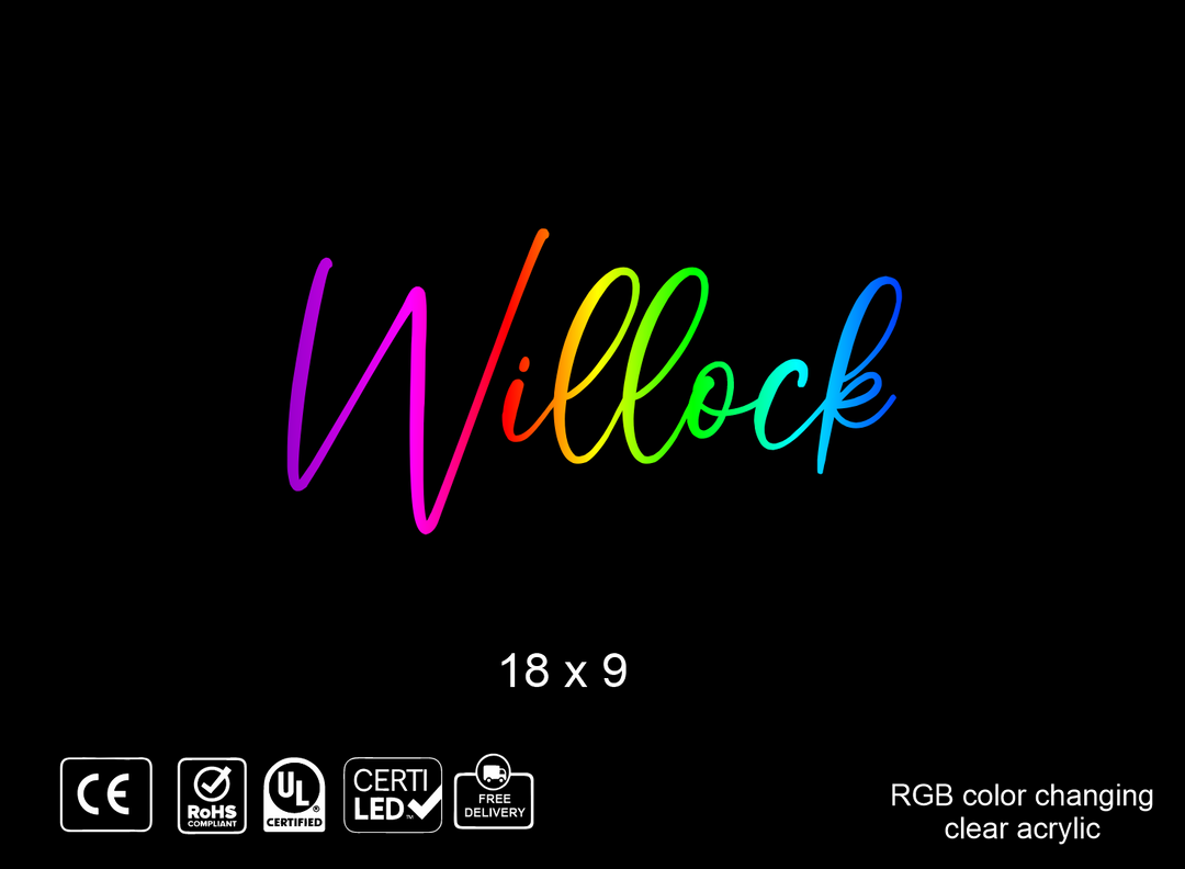 Custom neon sign for Felicia Willock