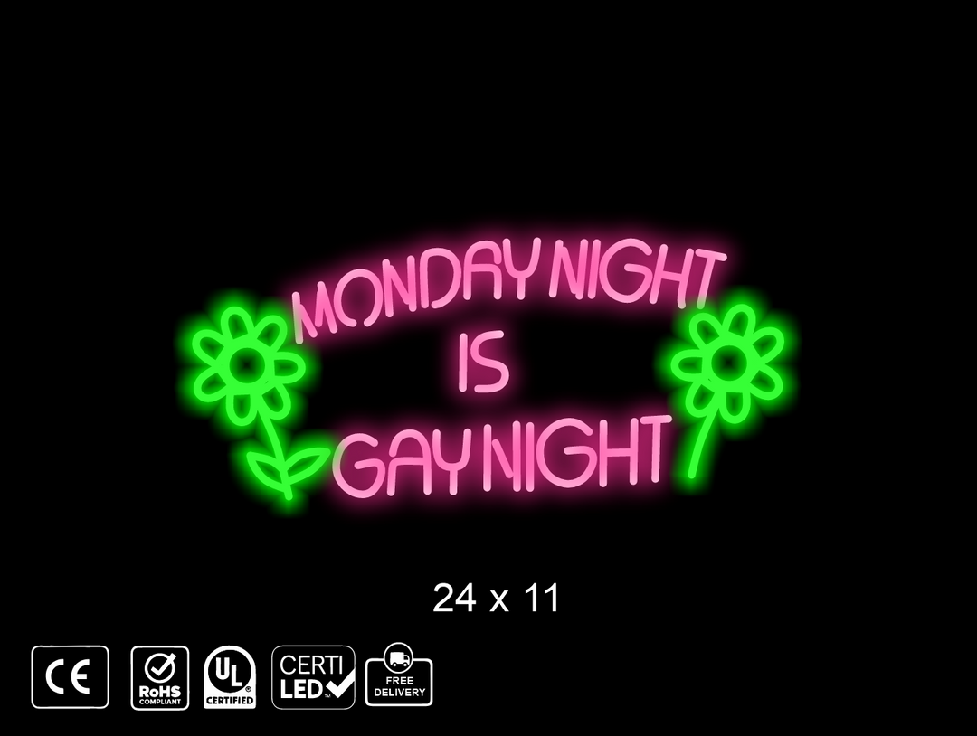 Neon sign for Bryan Larson