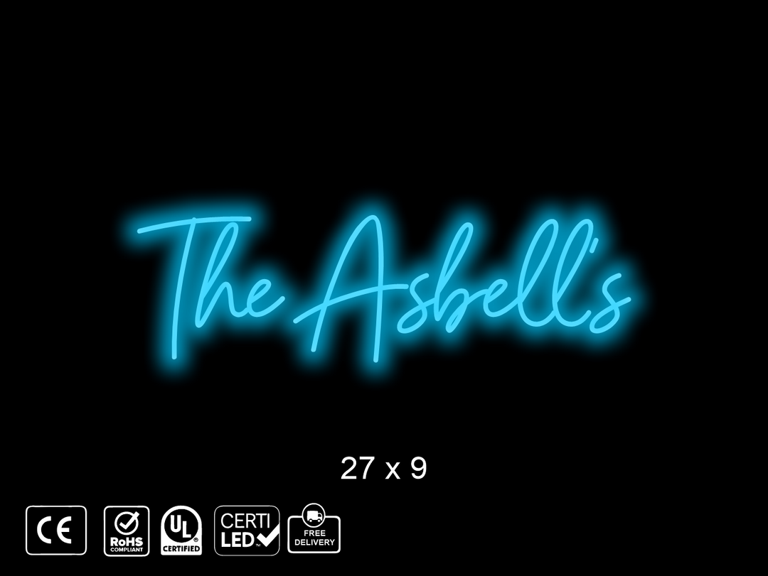 Neon sign for Sheila Asbeel