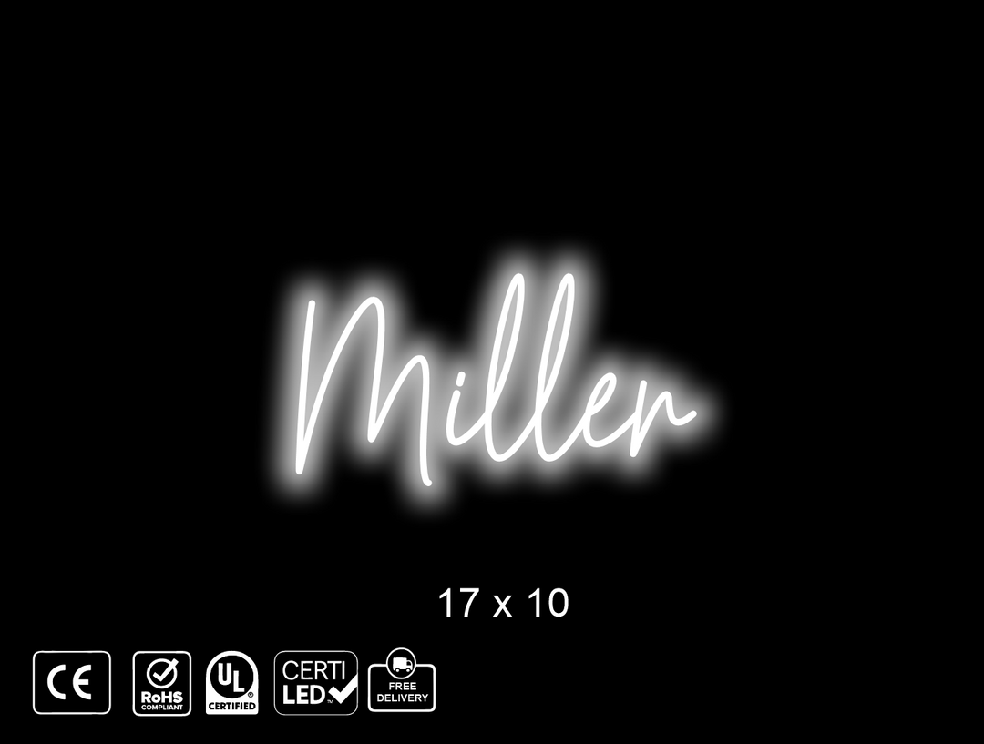 Neon sign for Hillm