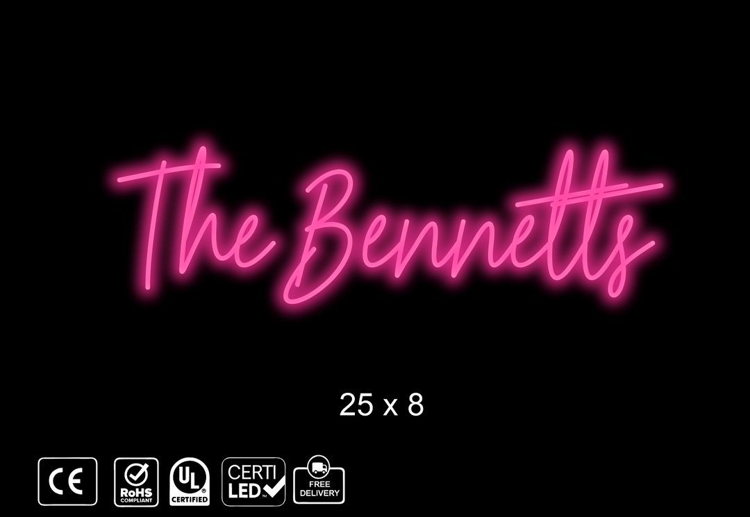 Custom Neon sign for Bennett