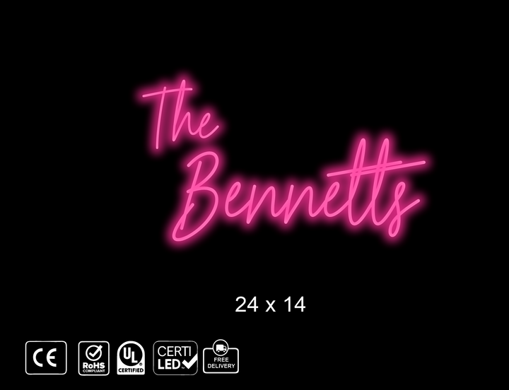 Custom Neon sign for Bennett