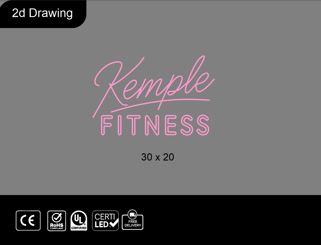 Custom Neon sign for Jess Kemple