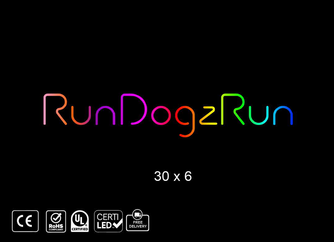 Custom neon sign, RunDogzRun
