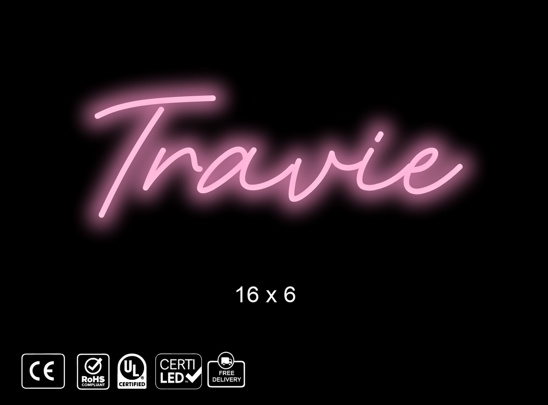 Custom Neon sign,  Travie