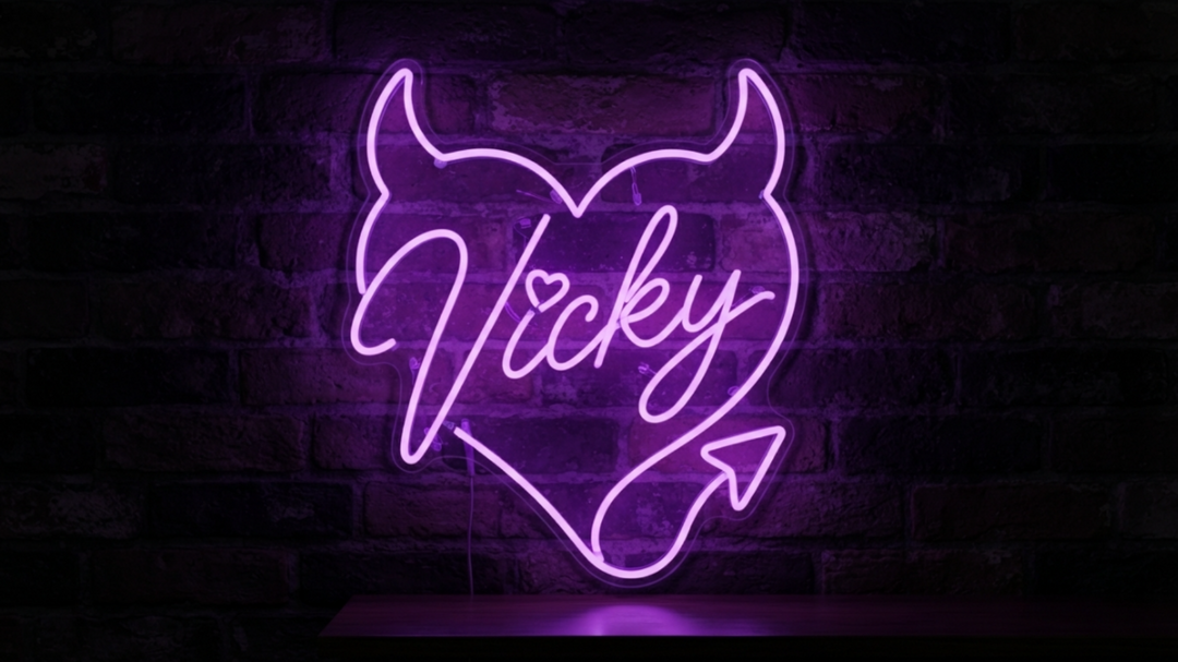 Custom Neon sign for Victoria Cine (22"W x 24"H)