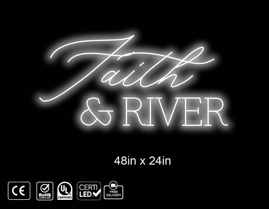 Custom Neon sign for faith wilemon