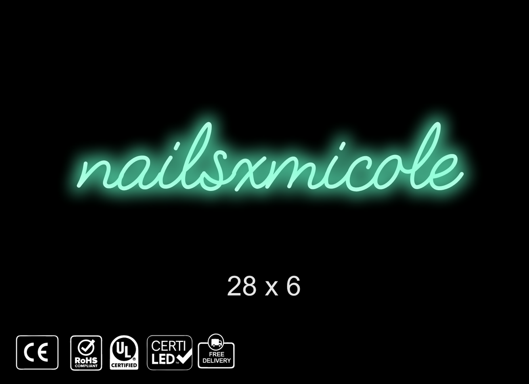 Custom Neon sign for nailsxmicole
