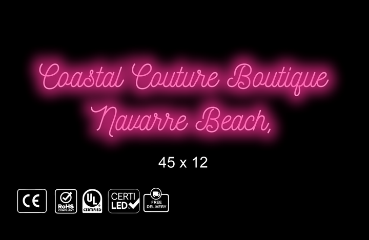 custom neon sign for Coastal Couture