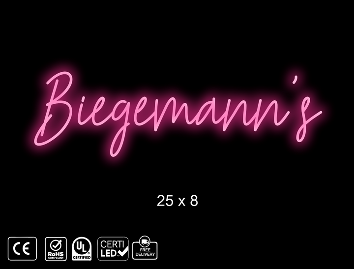 Custom Neon sign for Deann Biegemann
