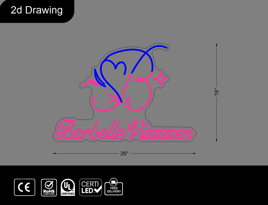Custom Neon sign for Rhiannon Burress