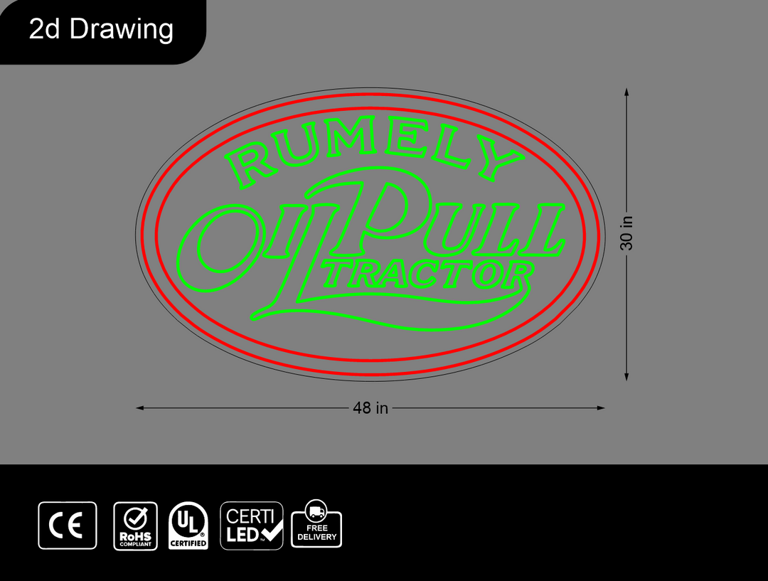 Custom Neon sign for Jeffrey Eplett(48"W x 30"H)