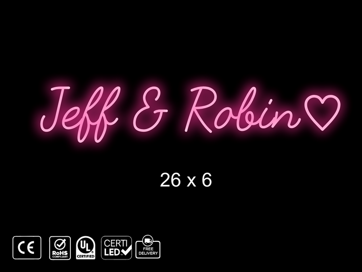 custom neon sign for JWT