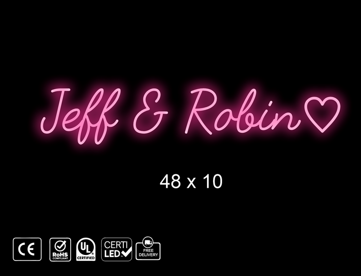 custom neon sign for JWT