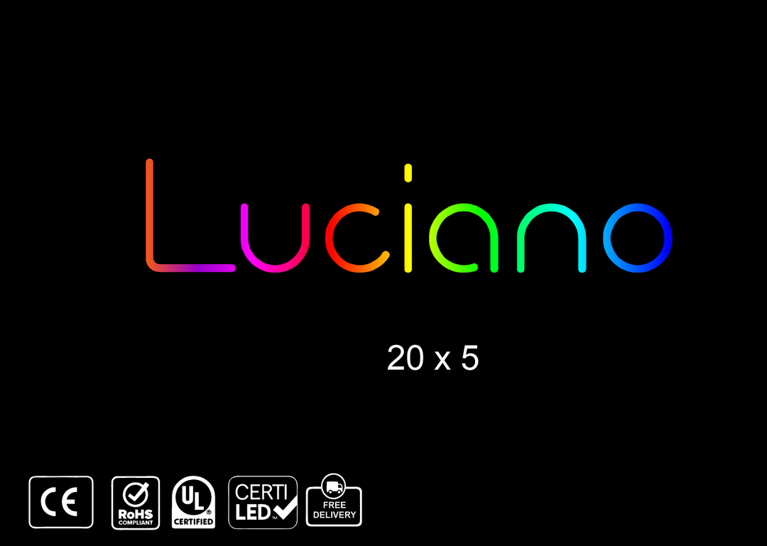 Custom neon sign for Luciano