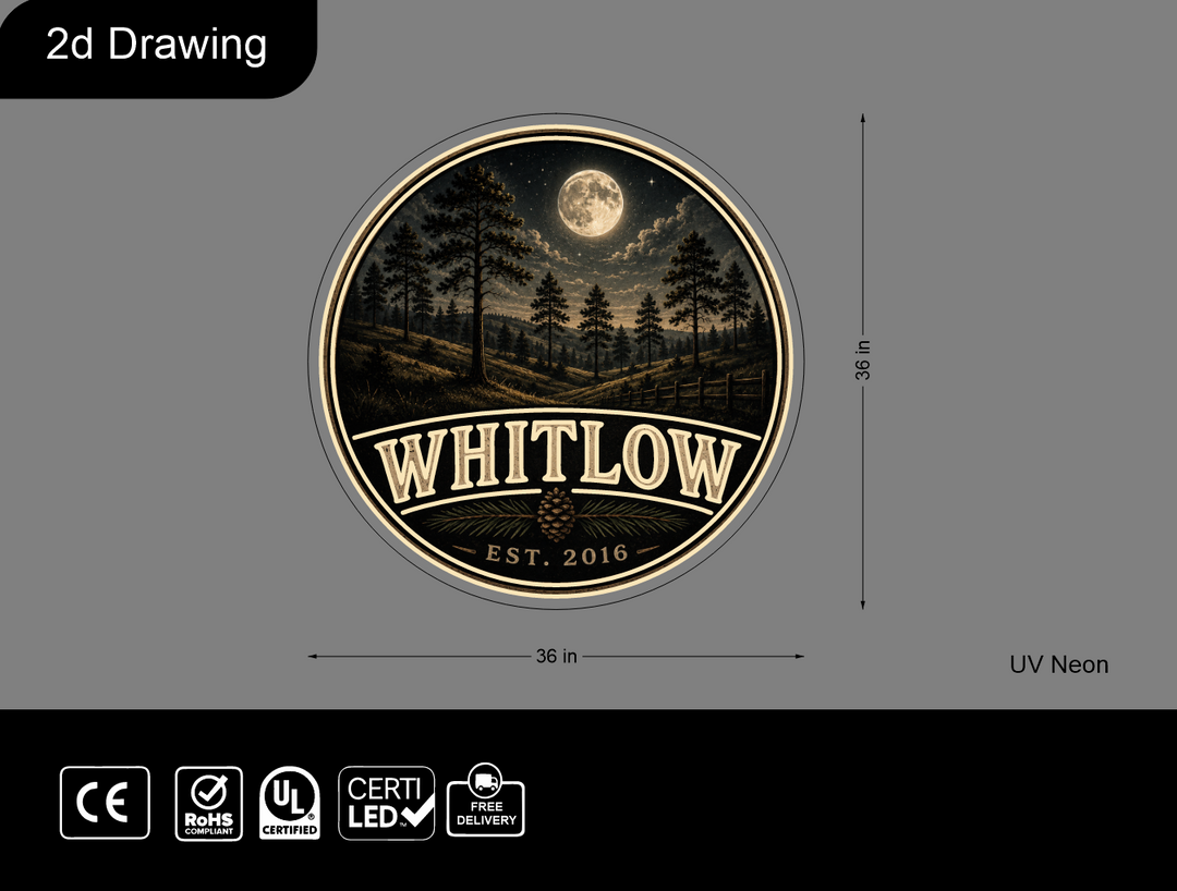 Custom Neon sign for John whitlow (36"W x 36"H)