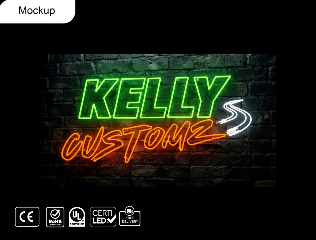 Custom Neon sign for Sean Kelly (48"W x 22"H)