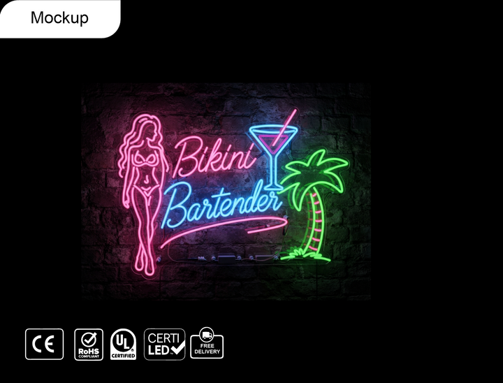 Custom Neon sign for Case Hubbart (36"W x 25"H)