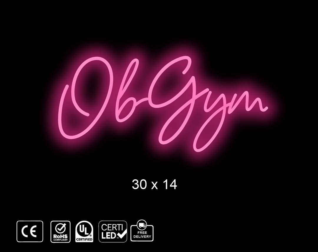 Custom Neon sign for ObGym