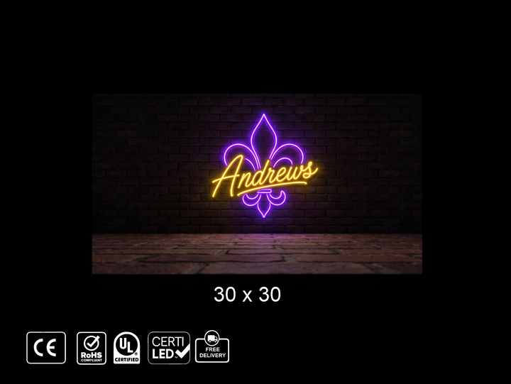 CUSTOM NEON SIGN FOR Chad Andrews