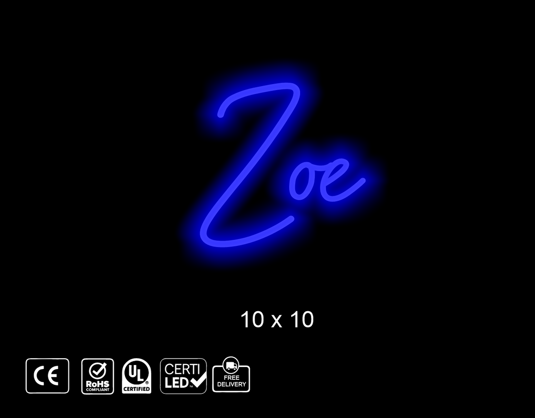 custom neon sign for J.B