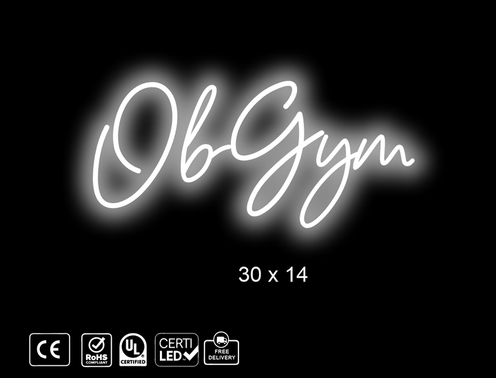 Custom Neon sign for ObGym