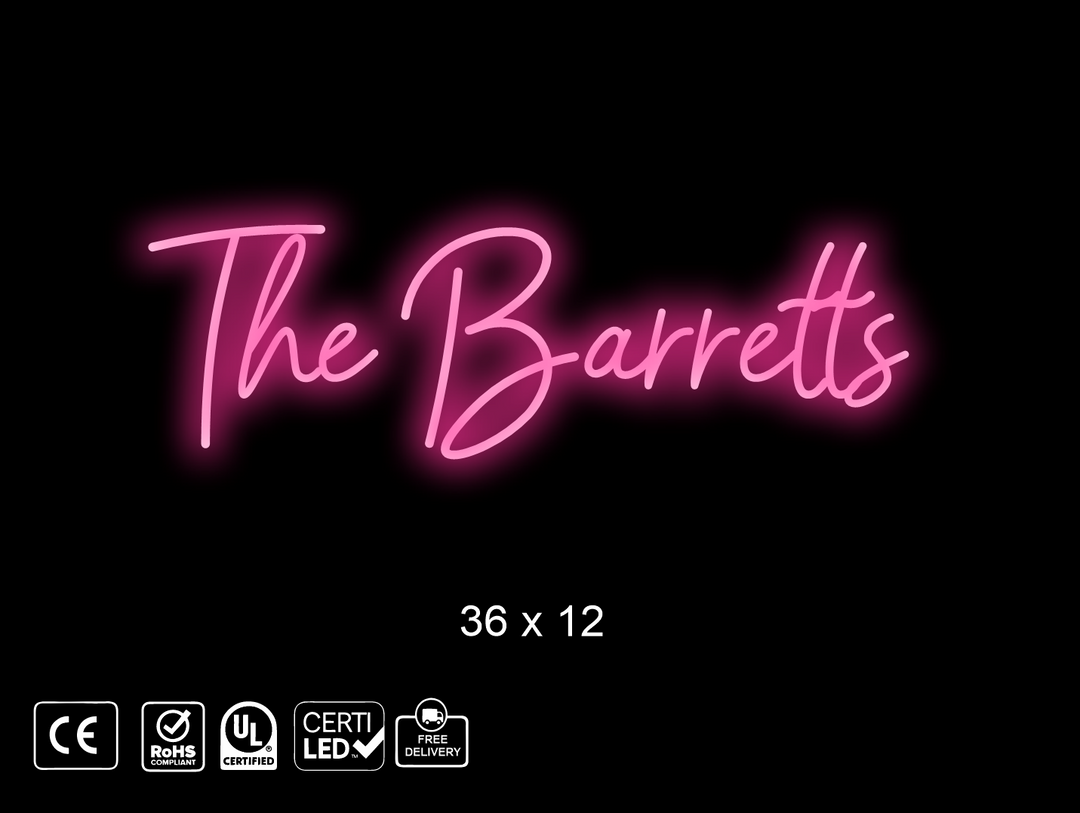 Custom Neon sign for Tim Barrett