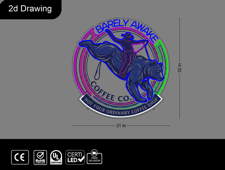 Custom Neon sign for Rock Hill