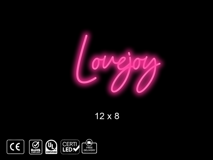 Custom Neon sign for T. Lovejoy