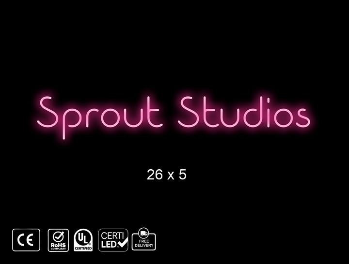 Custom Neon sign Sprout Studios