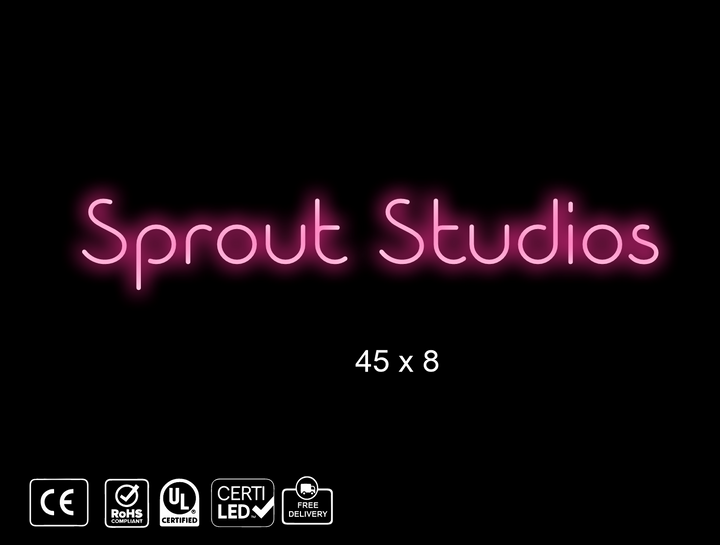 Custom Neon sign Sprout Studios