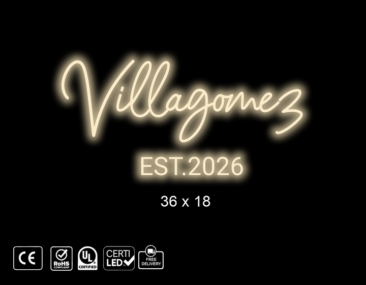 Custom Neon sign for Kevin Villagomez