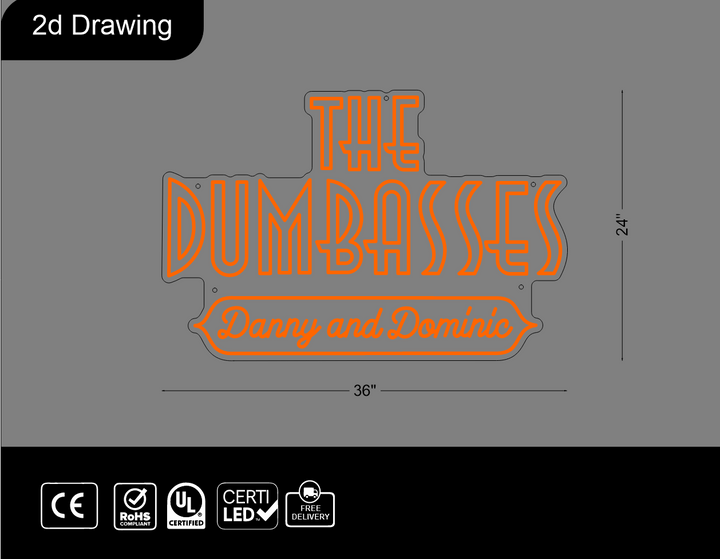 Custom Neon sign for Dominic Ledbetter