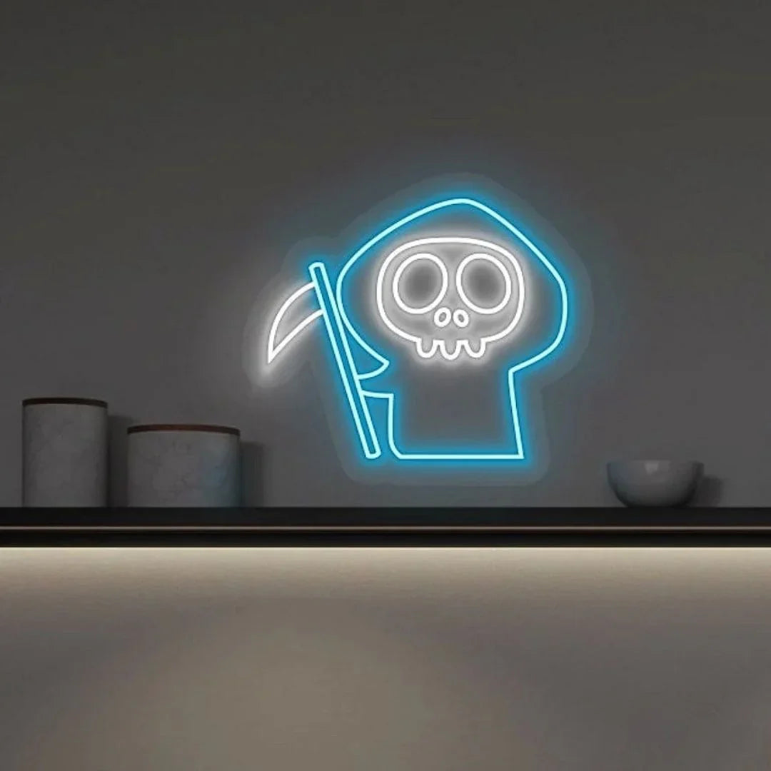 Skeleton Decor Halloween LED Neon Sign by LEDNeons - bright LED wall decoration for parties.