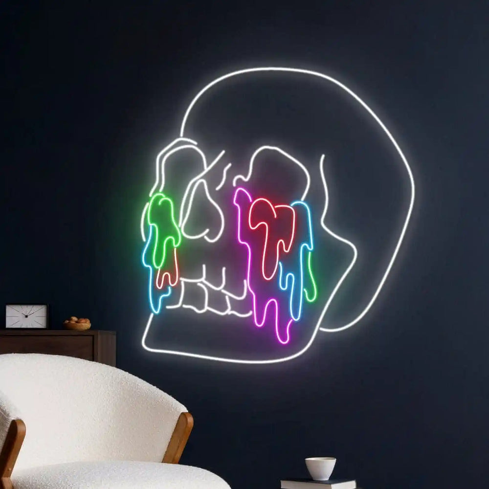 Skull Crying Halloween LED Neon Sign by LEDNeons - Transform your space with Halloween LED Neon Sign