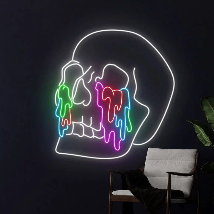 Skull Crying Halloween LED Neon Sign by LEDNeons - Transform your space with Halloween LED Neon Sign