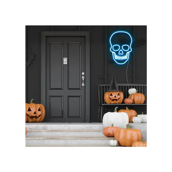Skull Halloween LED Neon Sign by LEDNeons - Adding a creepy touch to Halloween decorations.