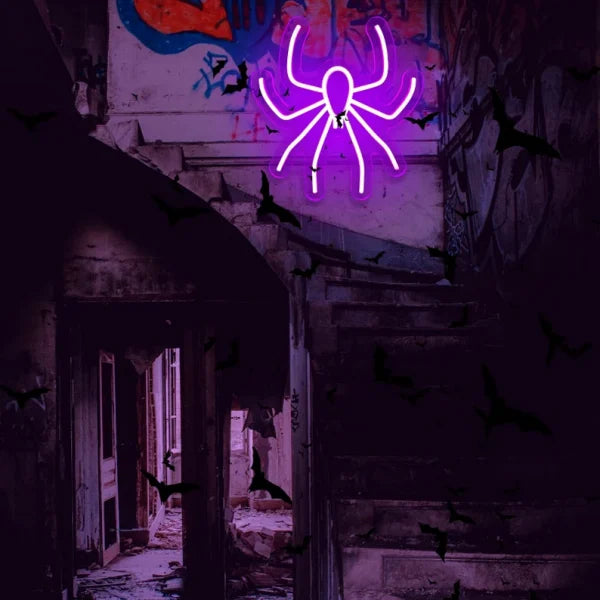 Spider Halloween LED Neon Sign by LEDNeon's - Transform your space with Halloween LED Neon Sign