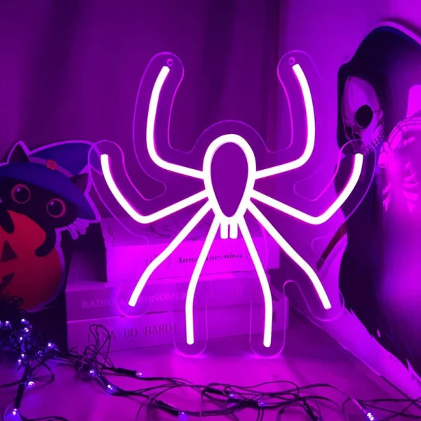 Spider Halloween LED Neon Sign by  LEDNeon's  - Transform your space with Halloween LED Neon Sign