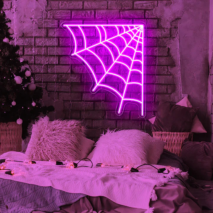 Spider web Halloween LED Neon Sign by LEDNeons - Single Web