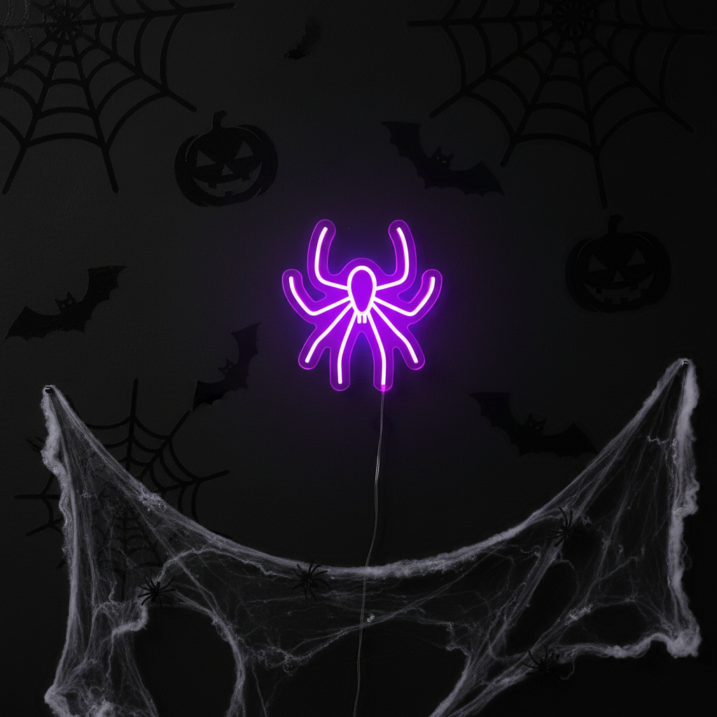 Spider Halloween LED Neon Sign by  LEDNeons