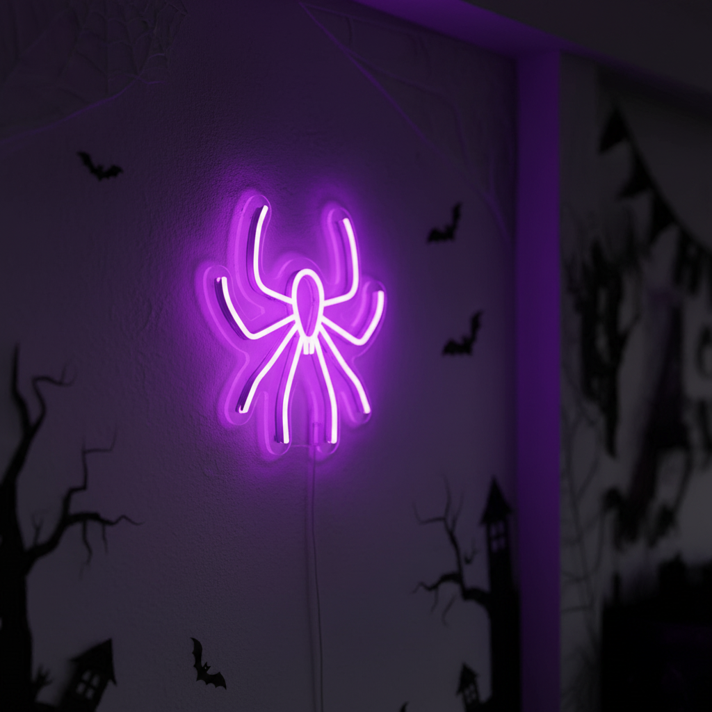 Spider Halloween LED Neon Sign by  LEDNeons