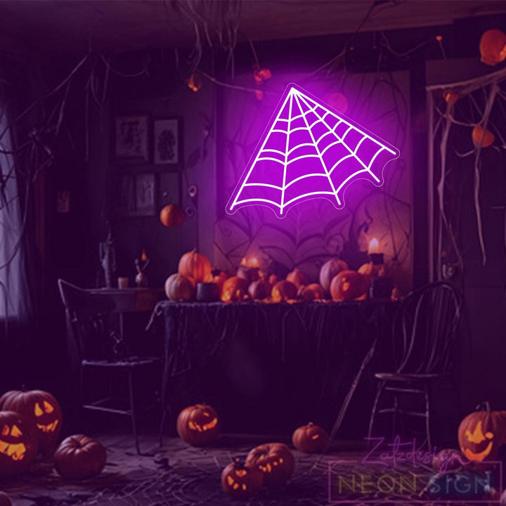 Spider web Halloween LED Neon Sign by LEDNeons -
