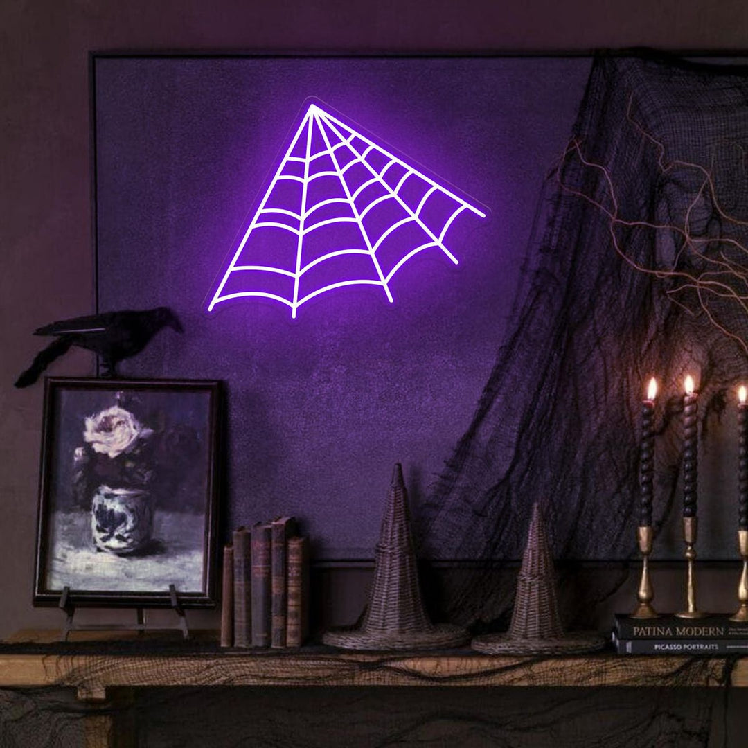 Spider web Halloween LED Neon Sign by LEDNeons 