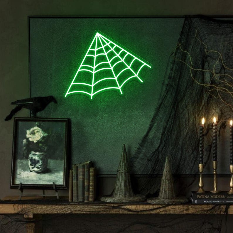 Spider web Halloween LED Neon Sign  by LEDNeons 