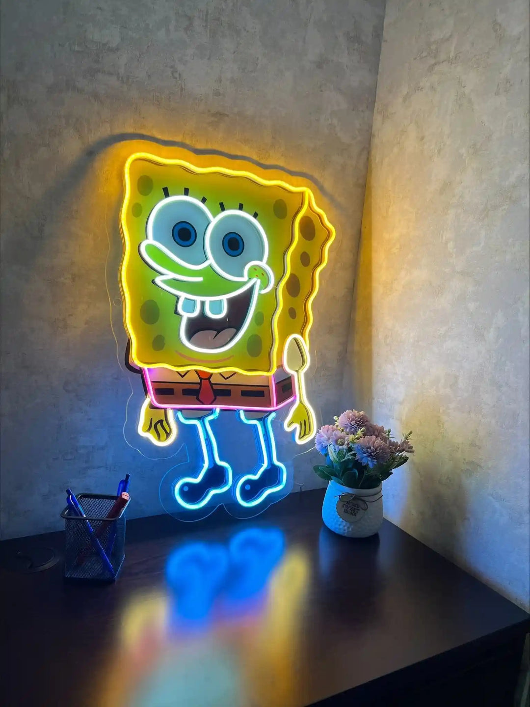 SpongeBob SquarePants UV Art LED Neon Sign by LedNeons.com