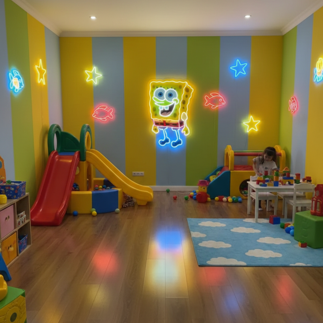 SpongeBob SquarePants UV Art LED Neon Sign by LEDNeons