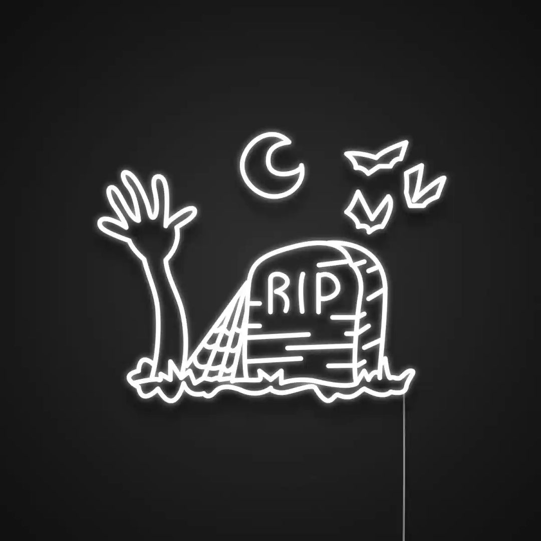 Spooky Elements Halloween LED Neon Sign by LEDNeons - bright wall decoration for parties and haunted houses.