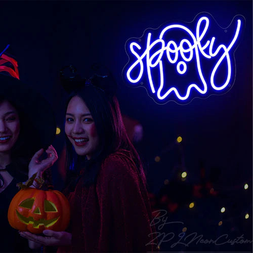 Spooky Ghost Halloween LED Neon Sign by LEDNeon's - Transform your space with Halloween LED Neon Sign
